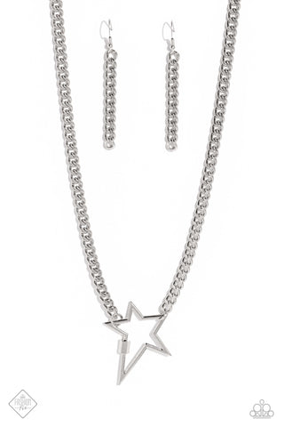 Paparazzi-Playful Popstar - Silver Necklace