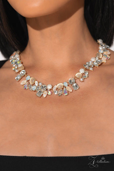 Paparazzi-Enchanting - Gold Zi Necklace