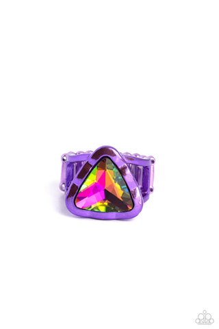 Paparazzi-Triangle Tyrant - Purple Ring