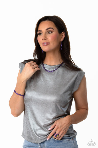 Paparazzi-Triangle Tyrant - Purple Ring
