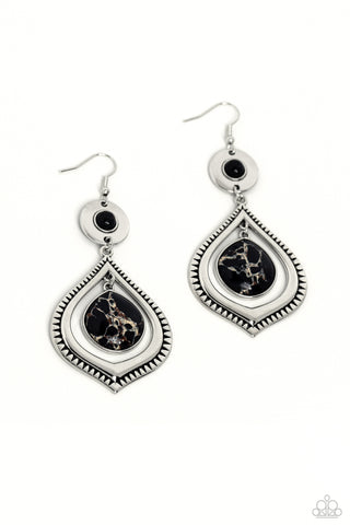 Paparazzi-Cuz I CLAN - Black Earrings