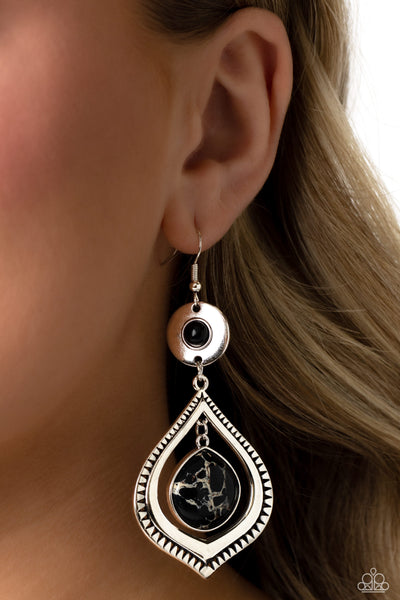 Paparazzi-Cuz I CLAN - Black Earrings