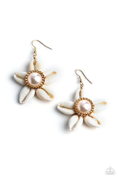 Paparazzi-Say SEAS - Gold Earring