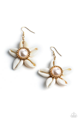 Paparazzi-Say SEAS - Gold Earring