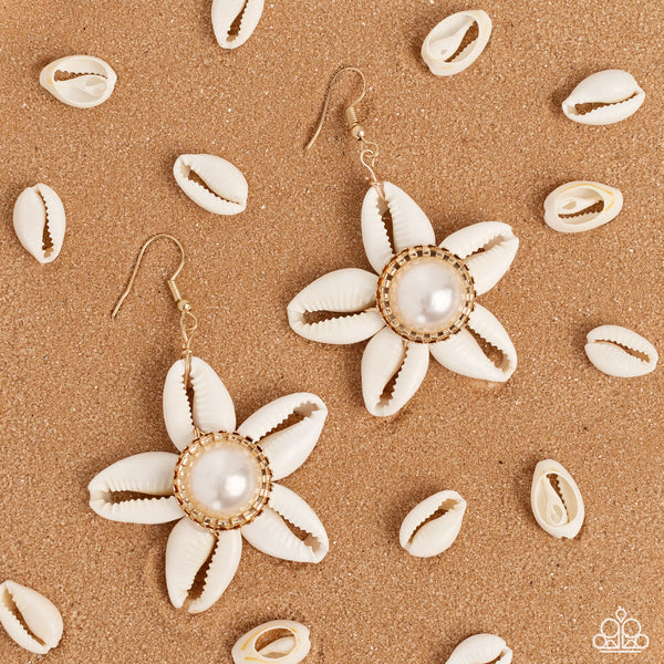 Paparazzi-Say SEAS - Gold Earring