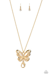 Paparazzi-Wings Of Whimsy - Gold Necklace