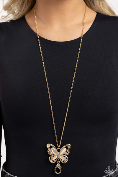 Paparazzi-Wings Of Whimsy - Gold Necklace