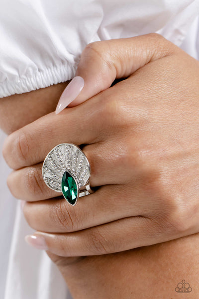 Paparazzi-Fan Dance Dazzle - Green Ring