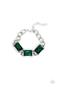 Paparazzi-Dazzling Debut - Green Bracelet