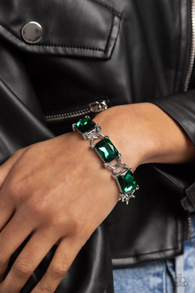 Paparazzi-Dazzling Debut - Green Bracelet