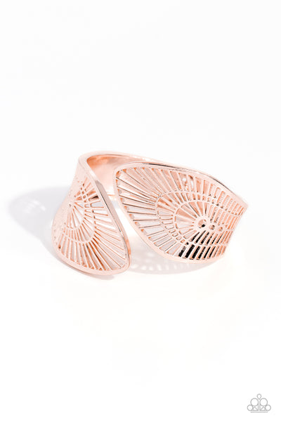 Paparazzi-Palatial Palms - Rose Gold Bracelet