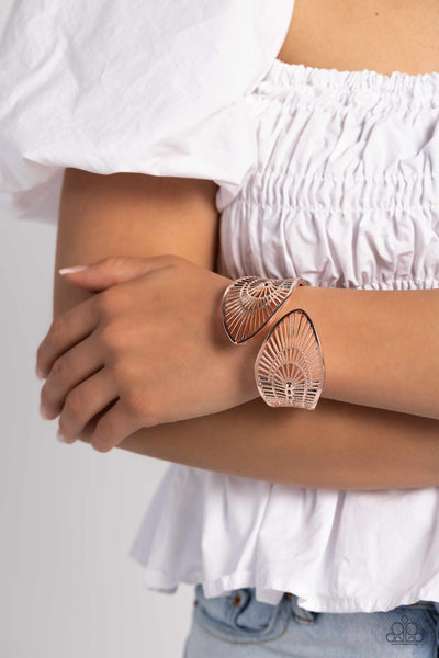 Paparazzi-Palatial Palms - Rose Gold Bracelet