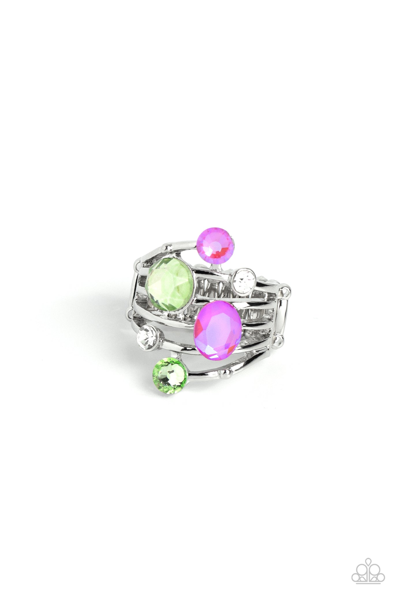 Paparazzi-Timeless Trickle - Green Ring