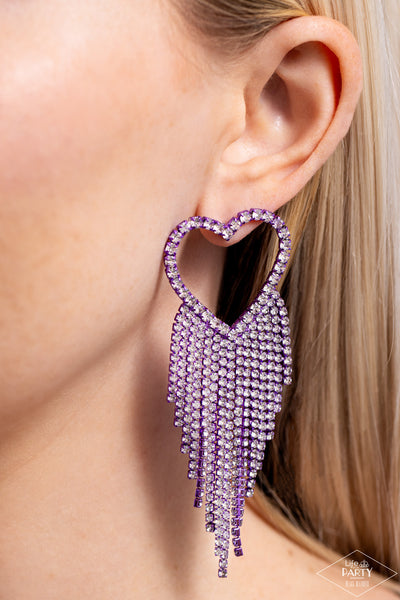 Paparazzi Sumptuous Sweethearts - Purple Earring