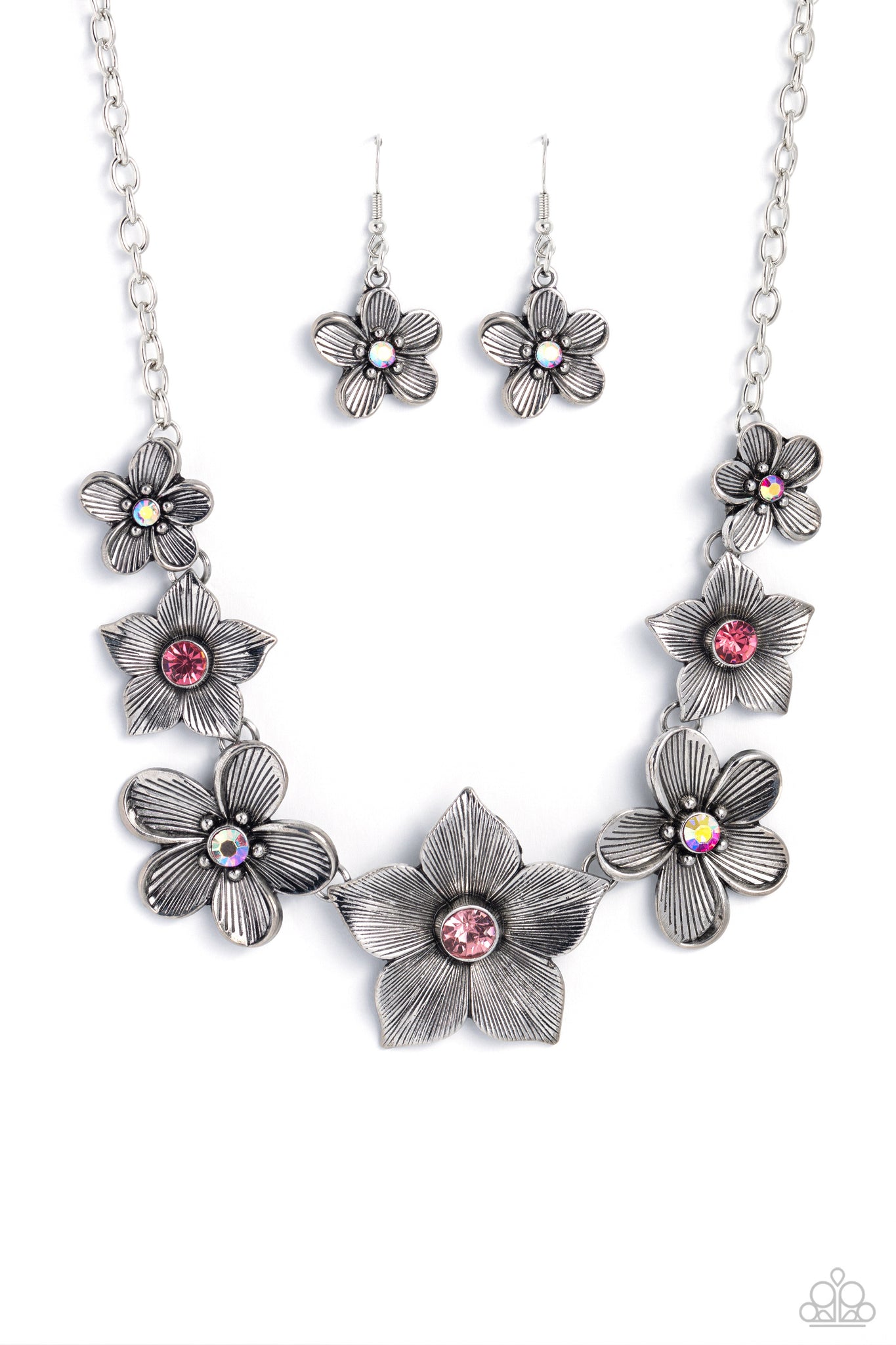 Paparazzi-Free FLORAL - Pink Necklace
