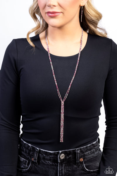 Paparazzi-Jazz STRANDS - Pink Necklace