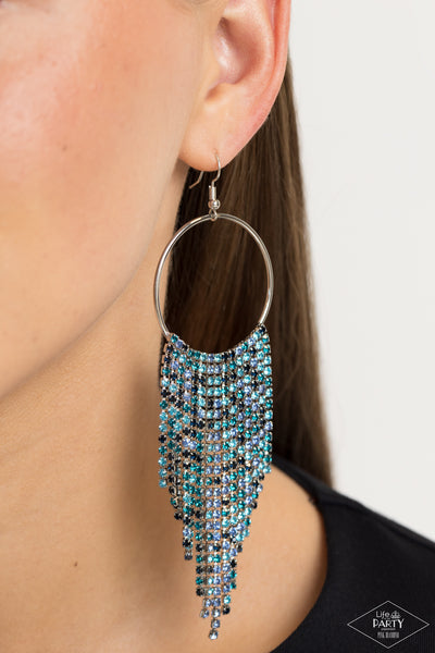 Paparazzi-Streamlined Shimmer - Blue Earring