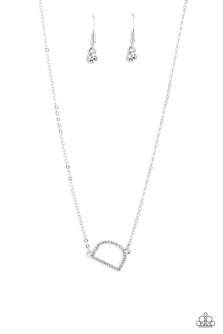 Paparazzi-INITIALLY Yours - D - White Necklace