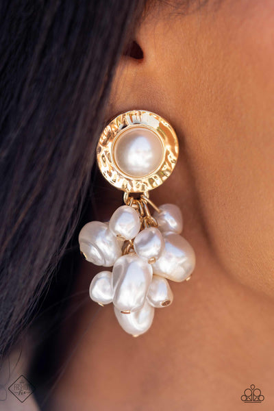 Paparazzi-Long Time No SEA - Gold Earring