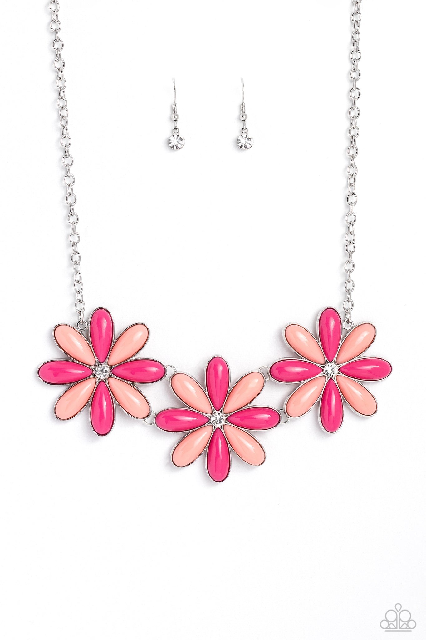 Paparazzi-Bodacious Bouquet - Pink Necklace