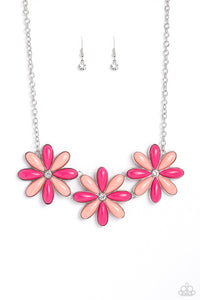 Paparazzi-Bodacious Bouquet - Pink Necklace