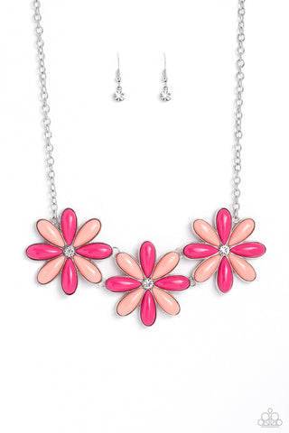 Paparazzi-Bodacious Bouquet - Pink Necklace