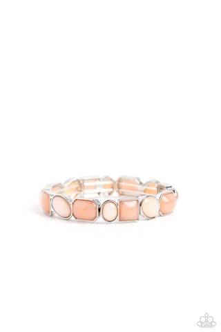 Paparazzi-Giving Geometrics - Orange Bracelet