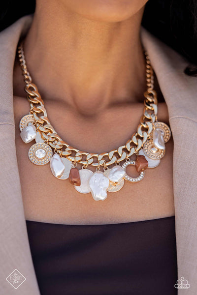 Paparazzi-Now SEA Here - Gold Necklace