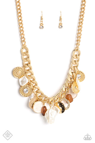 Paparazzi-Now SEA Here - Gold Necklace