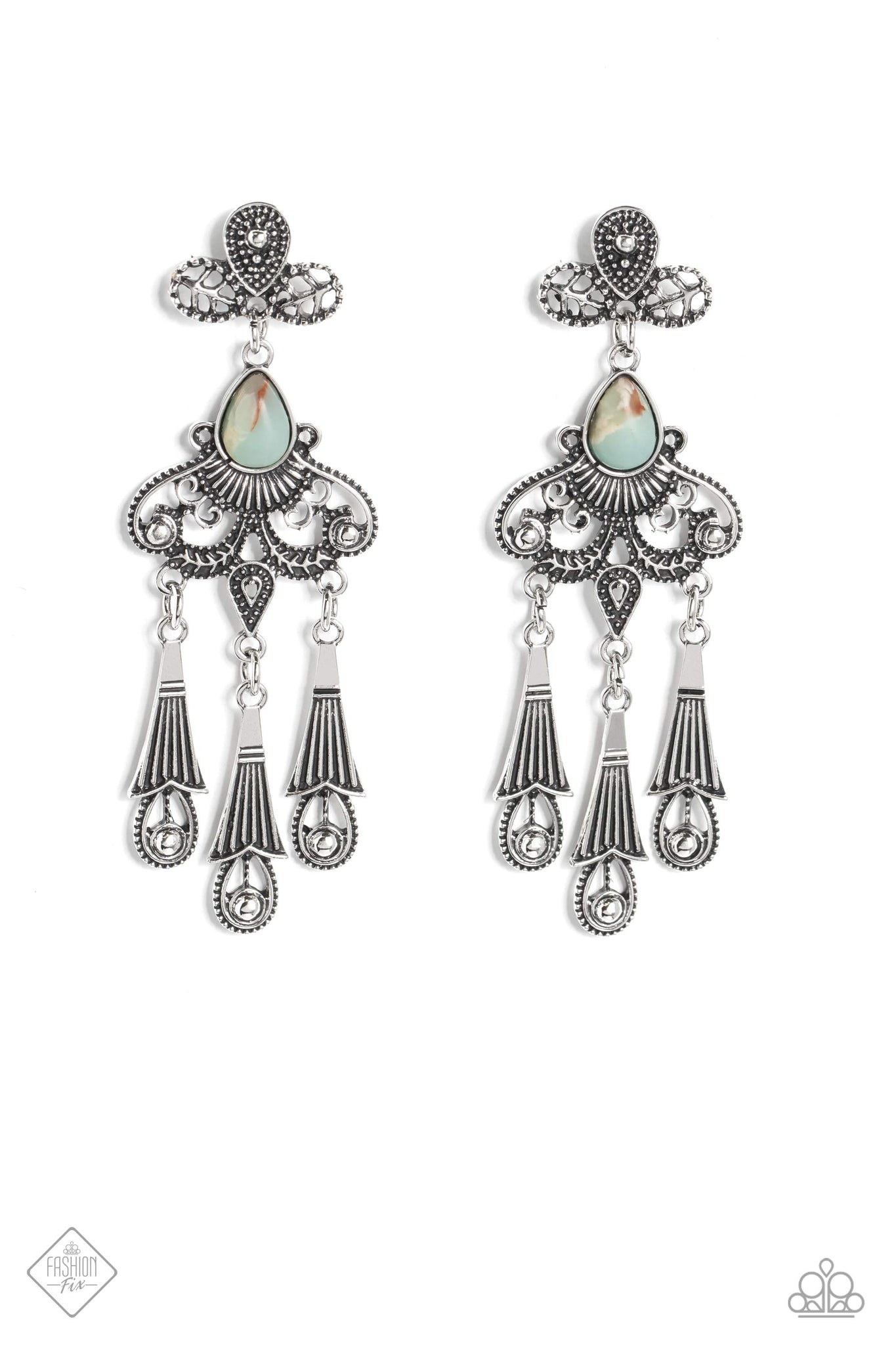 Paparazzi-Revered Rustic - Blue Earring