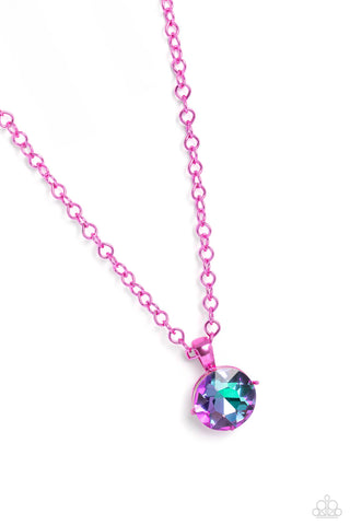 Paparazzi-Las Vegas DIP - Pink Necklace