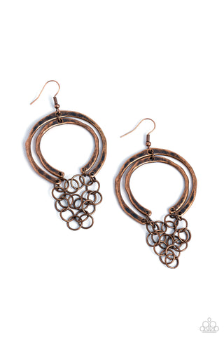 Paparazzi-Dont Go CHAINg-ing - Copper Earring