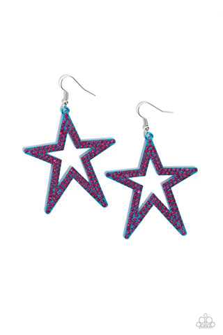 Paparazzi-Rockstar Energy - Blue Earring