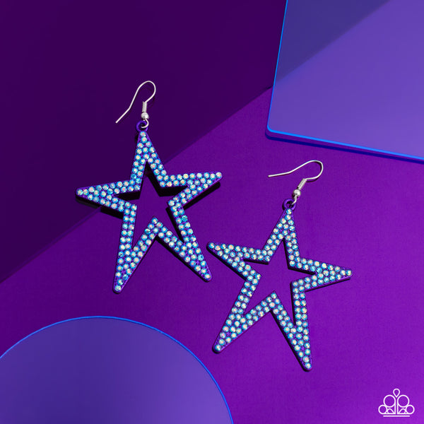 Paparazzi-Rockstar Energy - Purple Earring