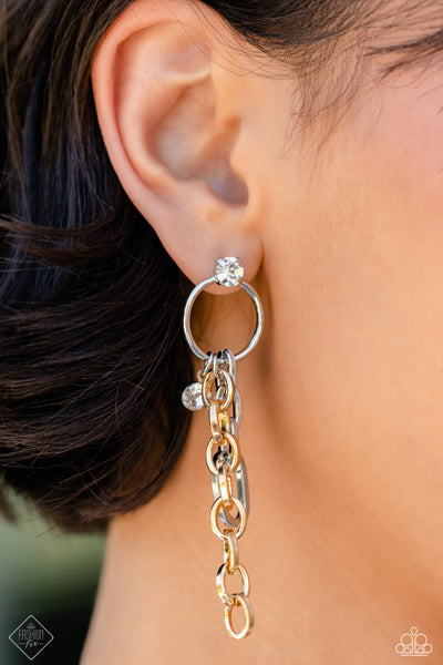Paparazzi-Two-Tone Trendsetter - Multi Earring