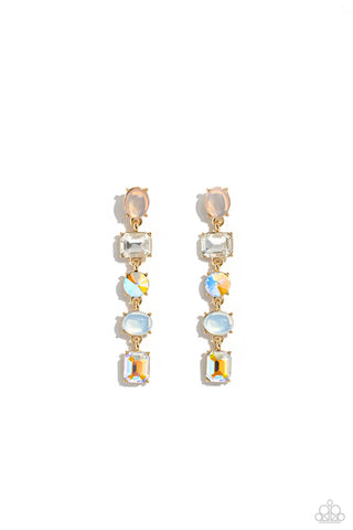 Paparazzi-Sophisticated Stack - Gold Earring