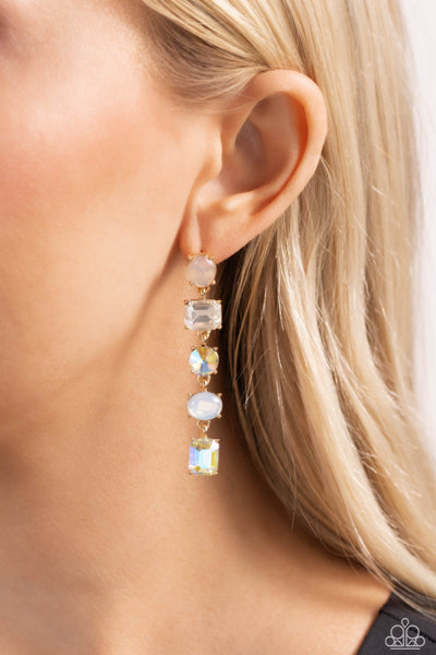 Paparazzi-Sophisticated Stack - Gold Earring