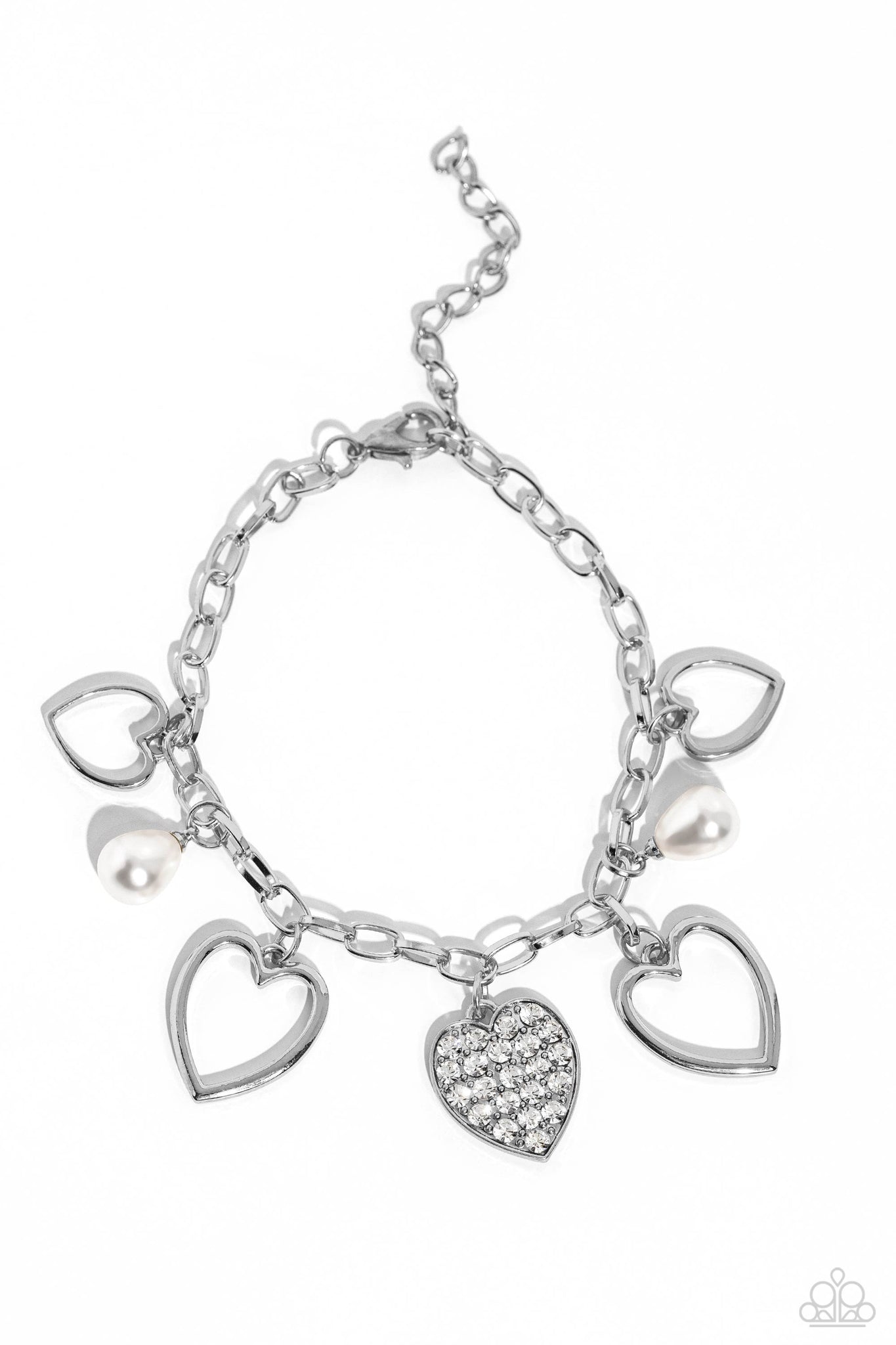 Paparazzi-GLOW Your Heart - White Bracelet
