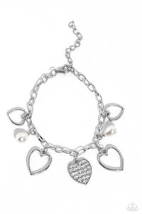 Paparazzi-GLOW Your Heart - White Bracelet