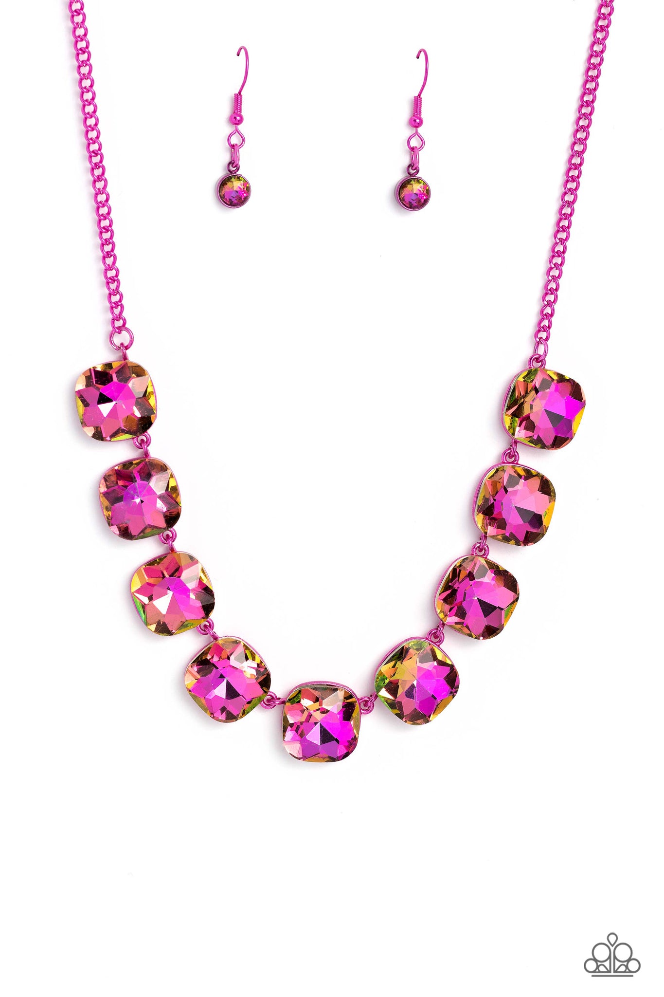 Paparazzi-Combustible Command - Pink Necklace