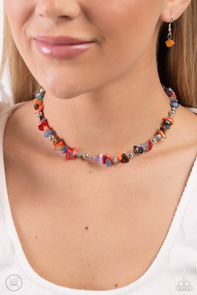 Paparazzi-Carved Confidence - Multi Necklace (Choker)