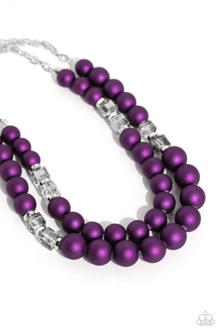 Paparazzi-Shopaholic Season - Purple Necklace Set