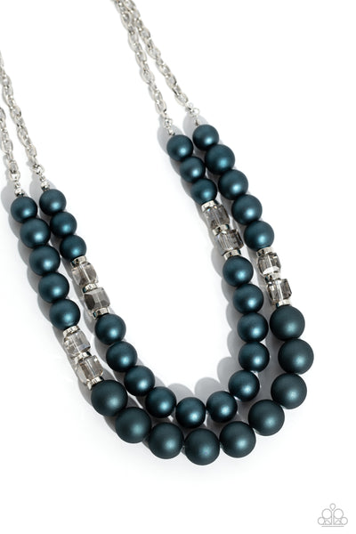 Paparazzi-Shopaholic Season - Blue Necklace Set