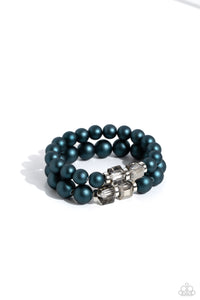 Paparazzi-Shopaholic Showdown - Blue Bracelet Set