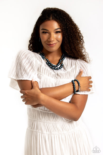 Paparazzi-Shopaholic Showdown - Blue Bracelet Set