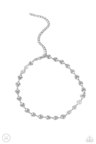 Paparazzi-Fluttering Festival - Silver Necklace (Choker)