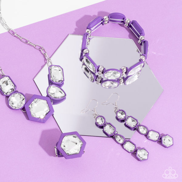 Paparazzi-Evolving Elegance - Purple Necklace (3 Piece Set)