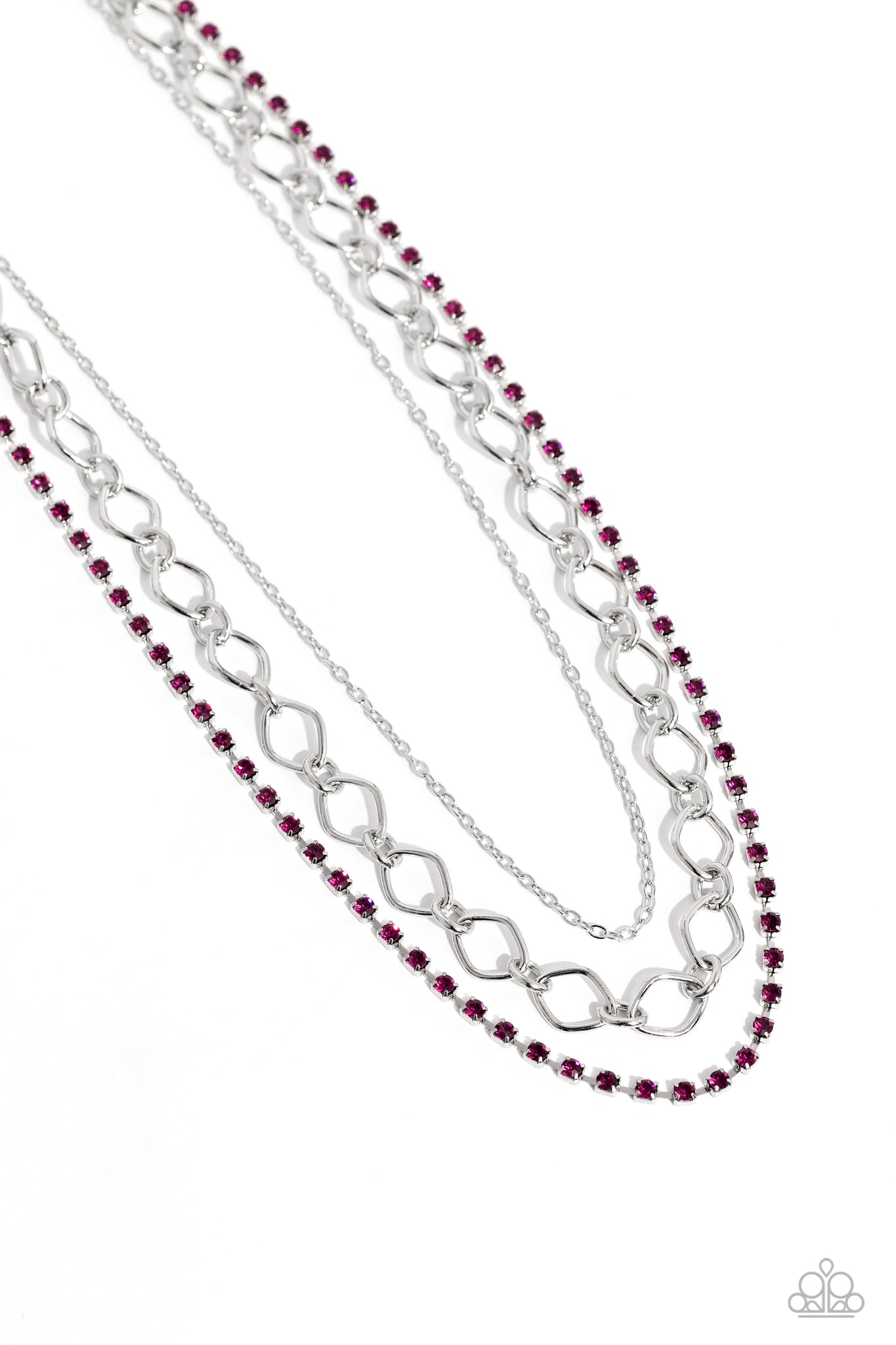 Paparazzi-Tasteful Tiers - Pink Necklace