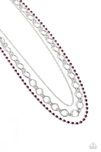 Paparazzi-Tasteful Tiers - Pink Necklace