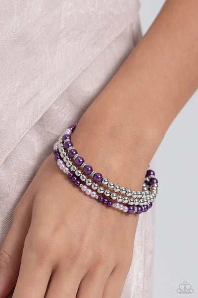 Paparazzi-Just SASSING Through - Purple Bracelet Set
